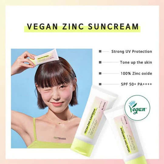 Klavuu Vegan Zinc Suncream SPF 50 PA++++ 50ml