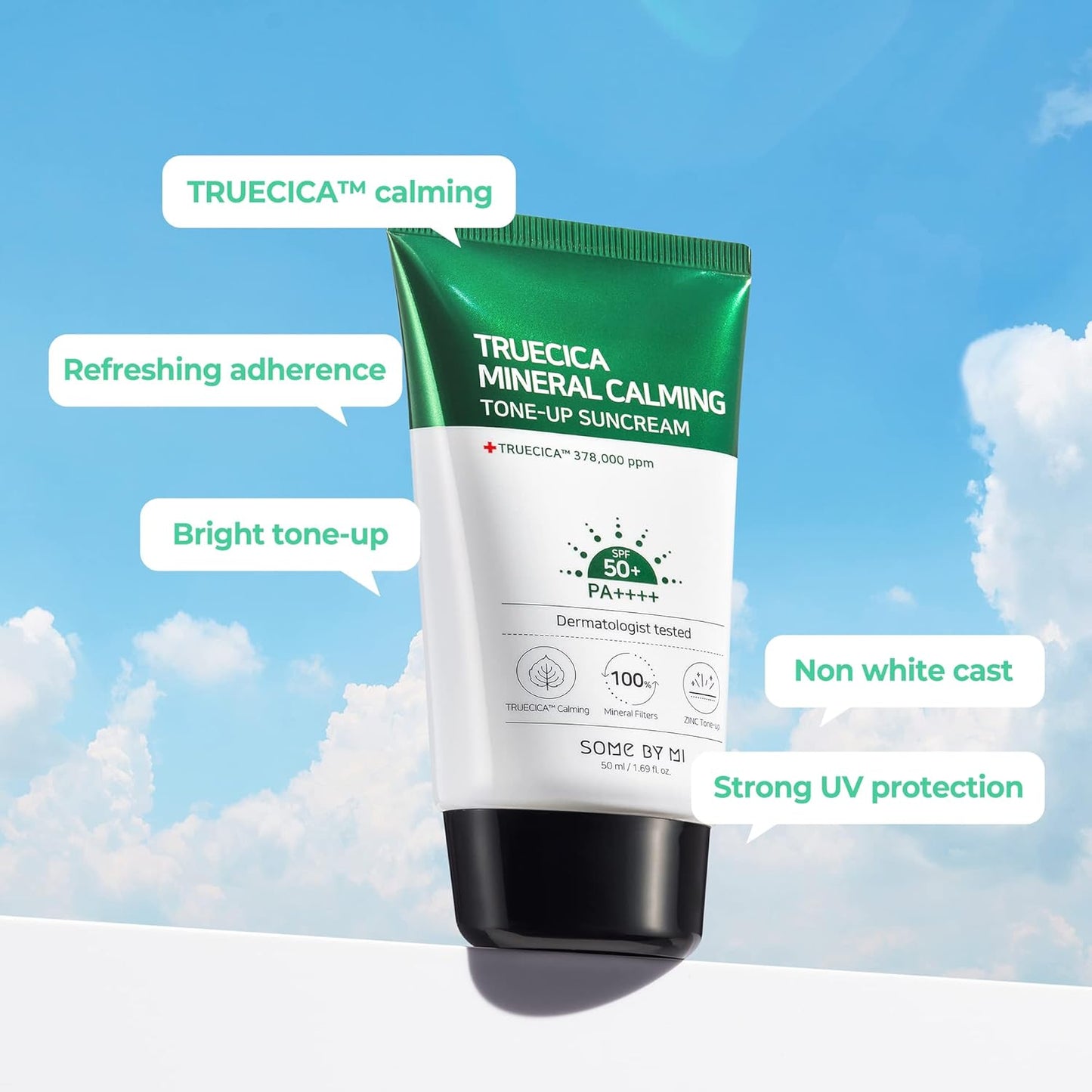 SOME BY MI Truecica Mineral Calming Tone-Up Suncream / SPF50+, PA++++ 50ml