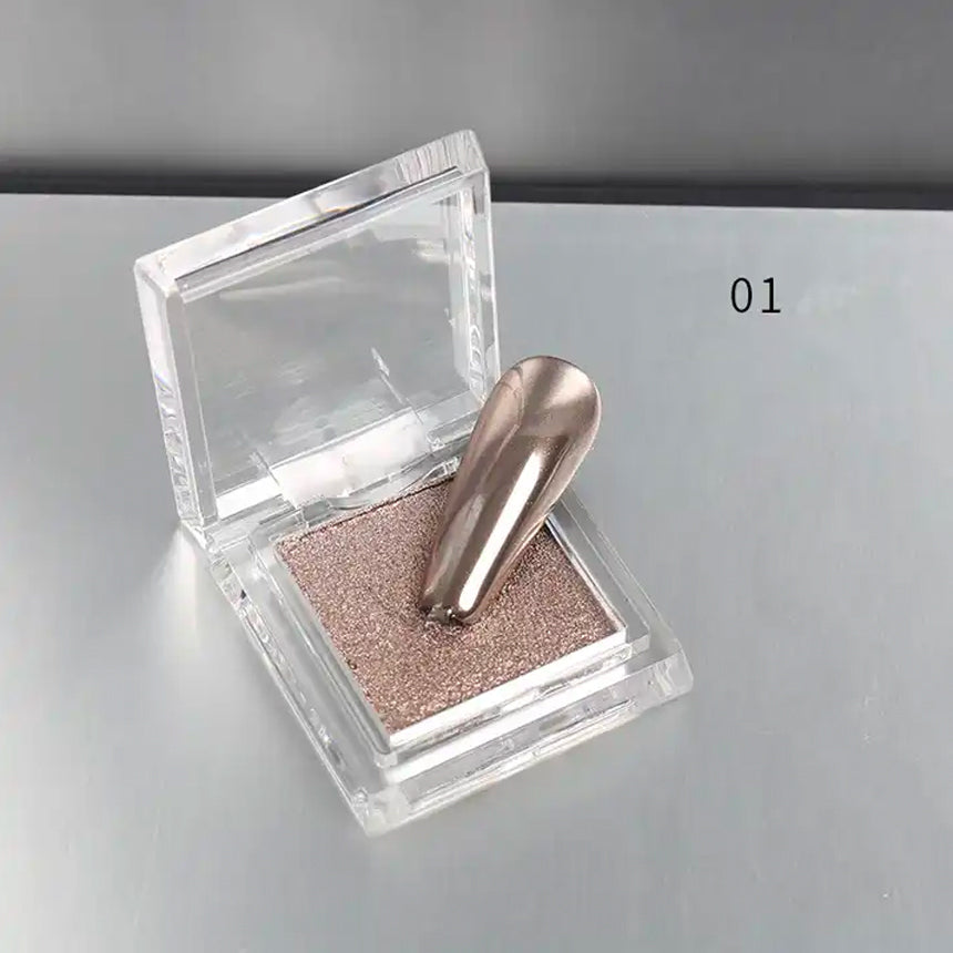 Solid Chrome Pigment Magic Mirror Effect Nail Art Pressed Powder